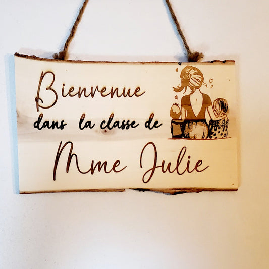 Plaque de bois personnalisée