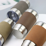 Tasse acier inoxydable et cuir