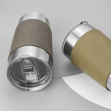 Tasse acier inoxydable et cuir