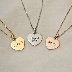 Collier coeur(réception non garantie pour Noël)