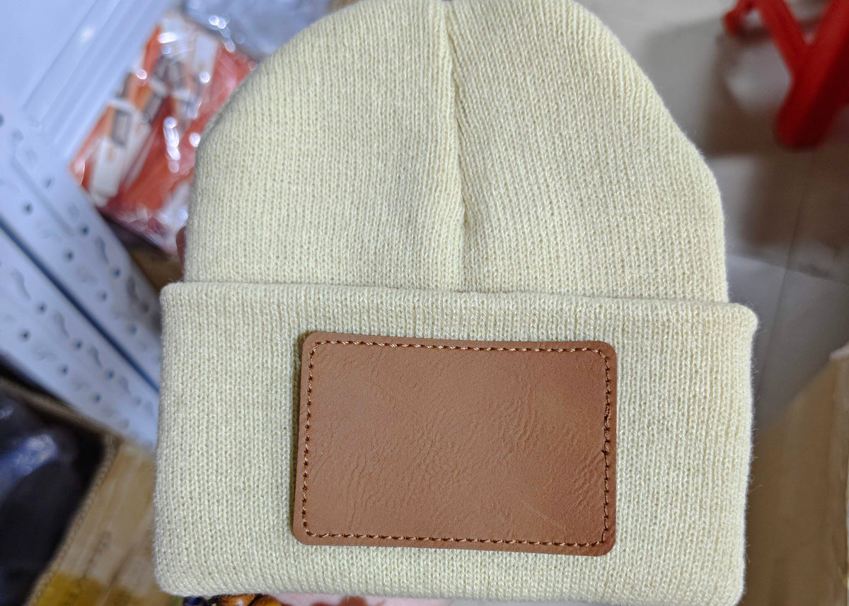 Tuque en tricot /cuir