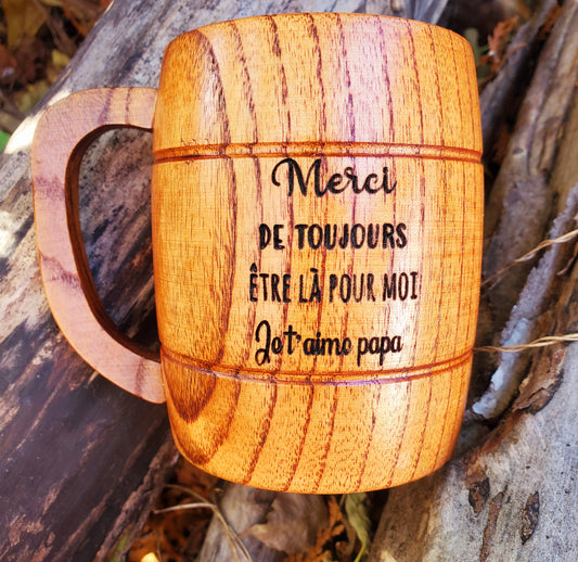 Tasse en bois (grande)