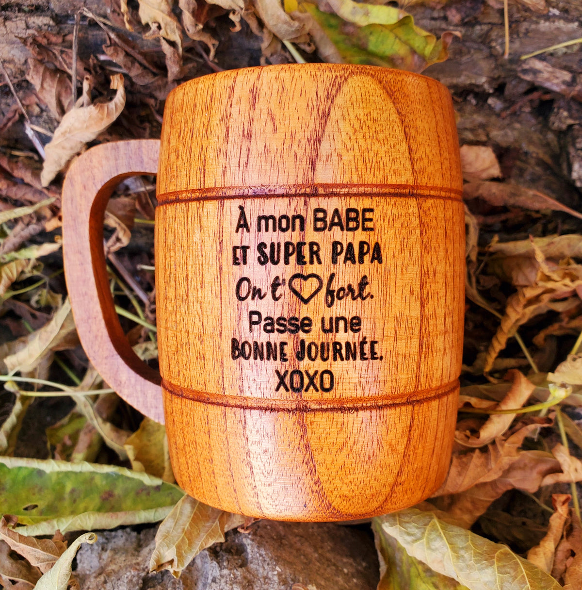 Tasse en bois (grande)