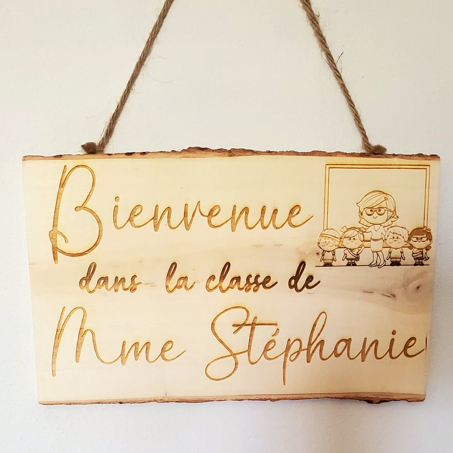 Plaque de bois personnalisée