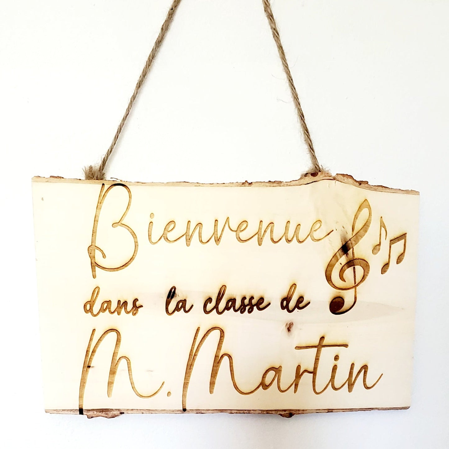 Plaque de bois personnalisée