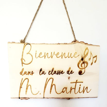 Plaque de bois personnalisée