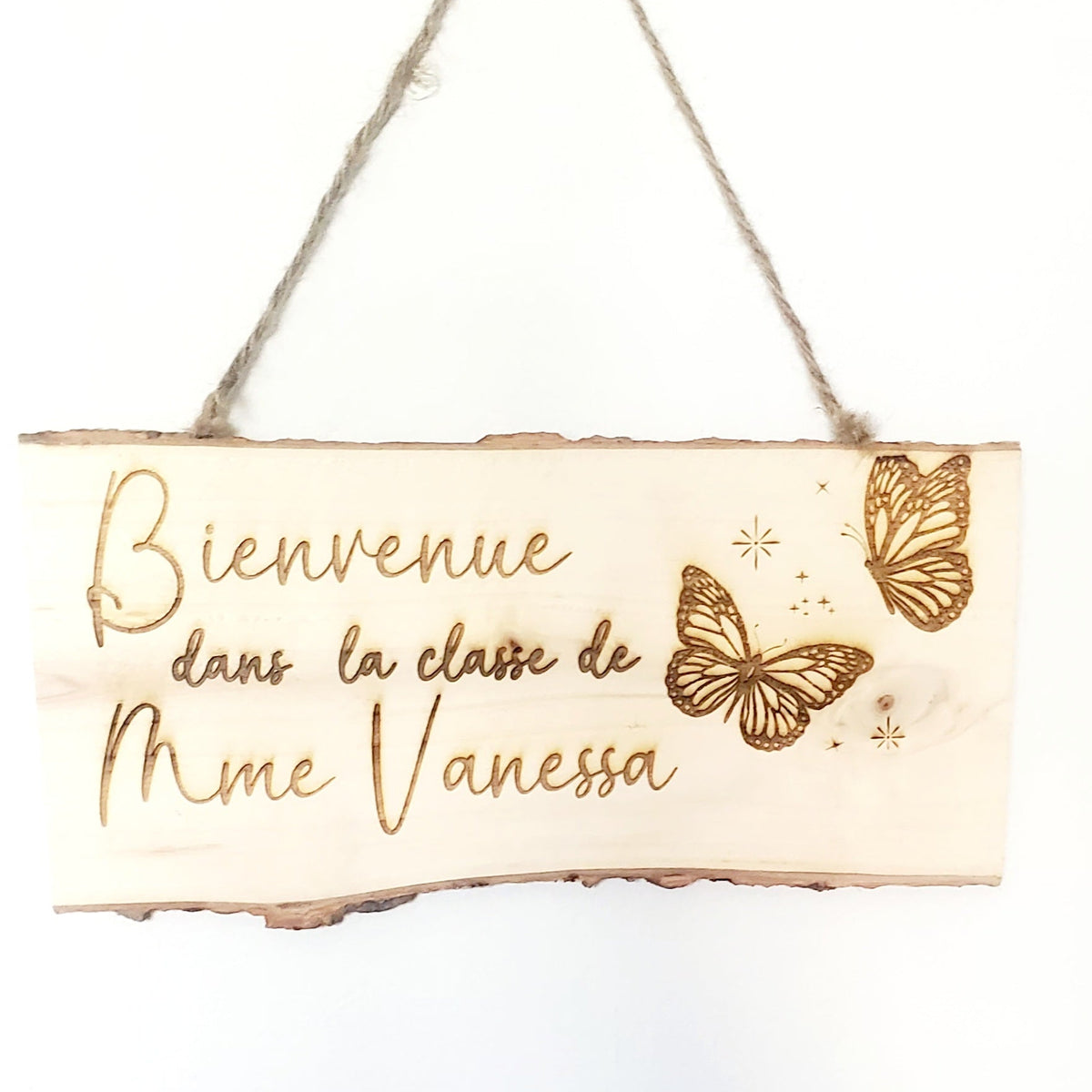 Plaque de bois personnalisée