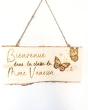 Plaque de bois personnalisée