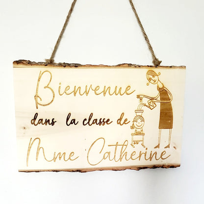 Plaque de bois personnalisée