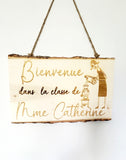 Plaque de bois personnalisée