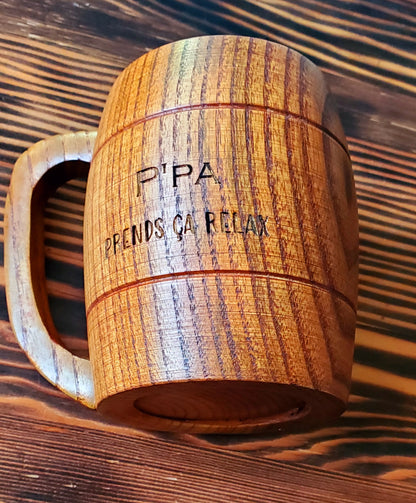 Tasse en bois (grande)