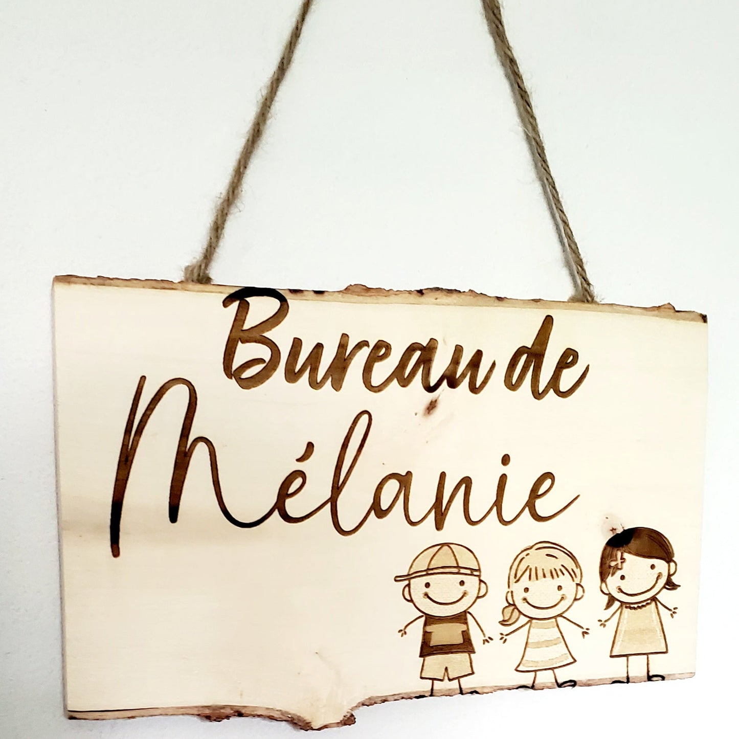 Plaque de bois personnalisée