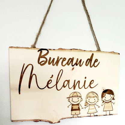 Plaque de bois personnalisée