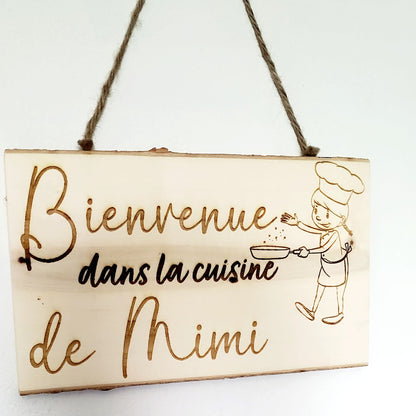 Plaque de bois personnalisée