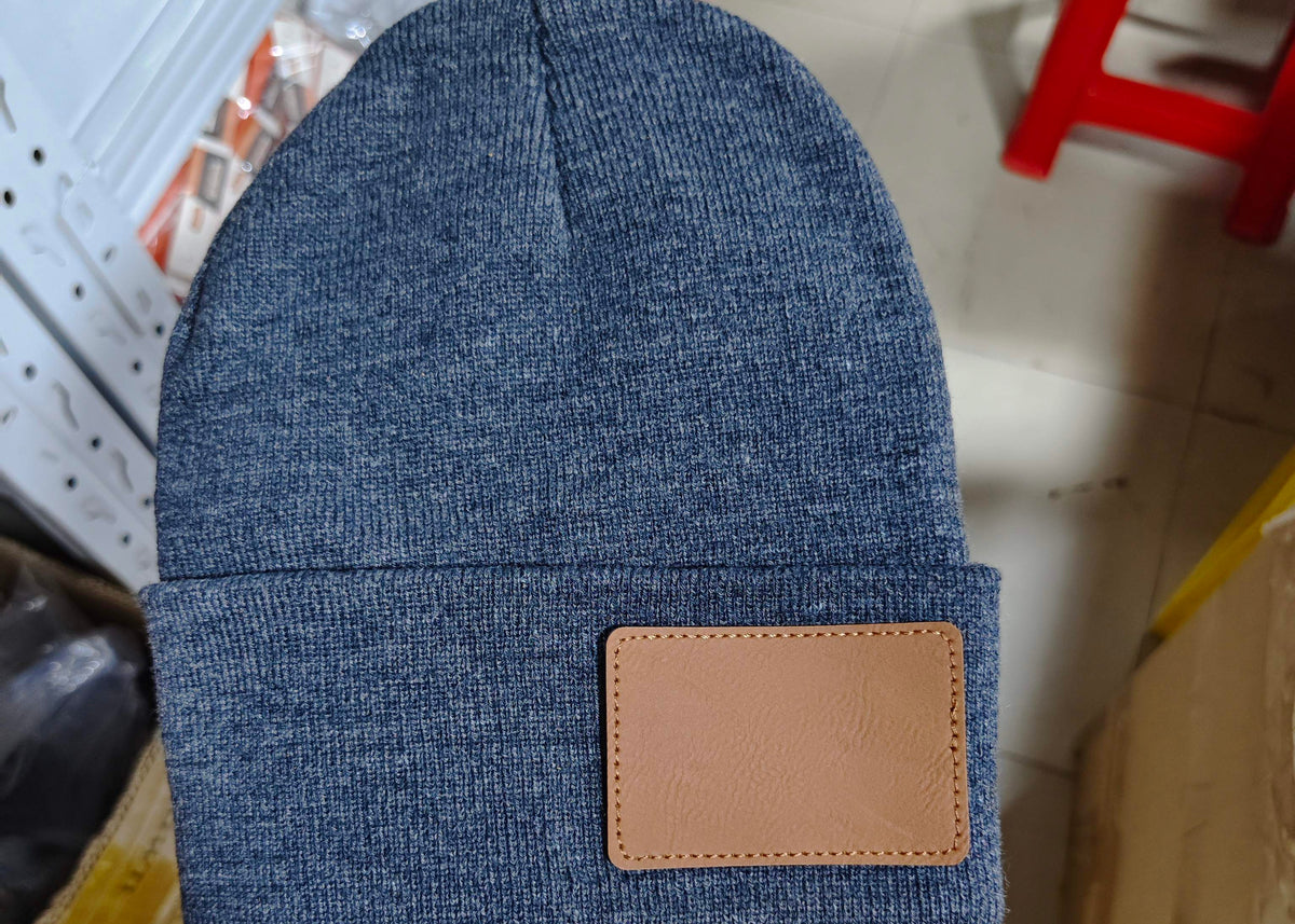 Tuque en tricot /cuir