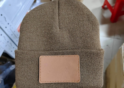 Tuque en tricot /cuir
