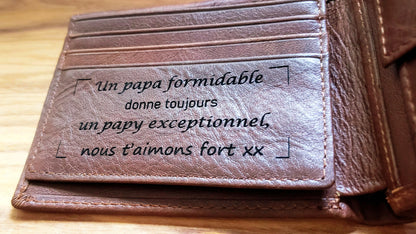 Portefeuille en cuir ANC