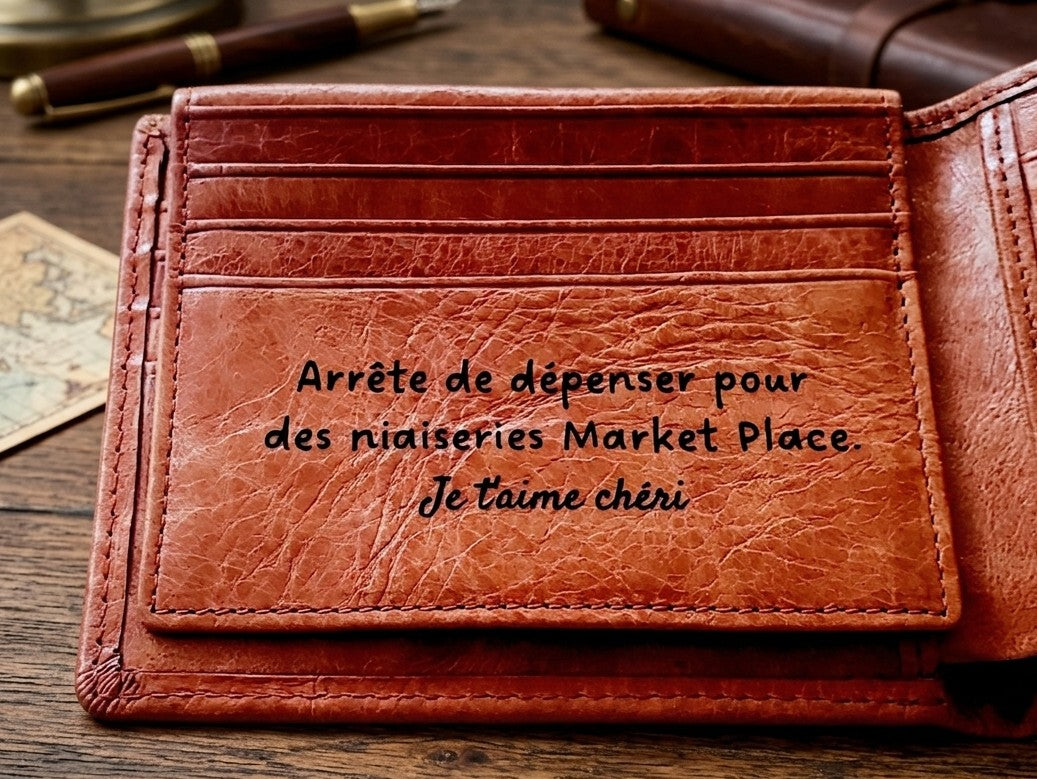 Portefeuille en cuir ANC