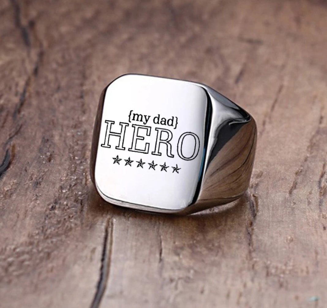 Bague homme plat