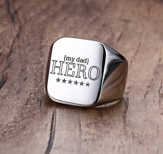 Bague homme plat