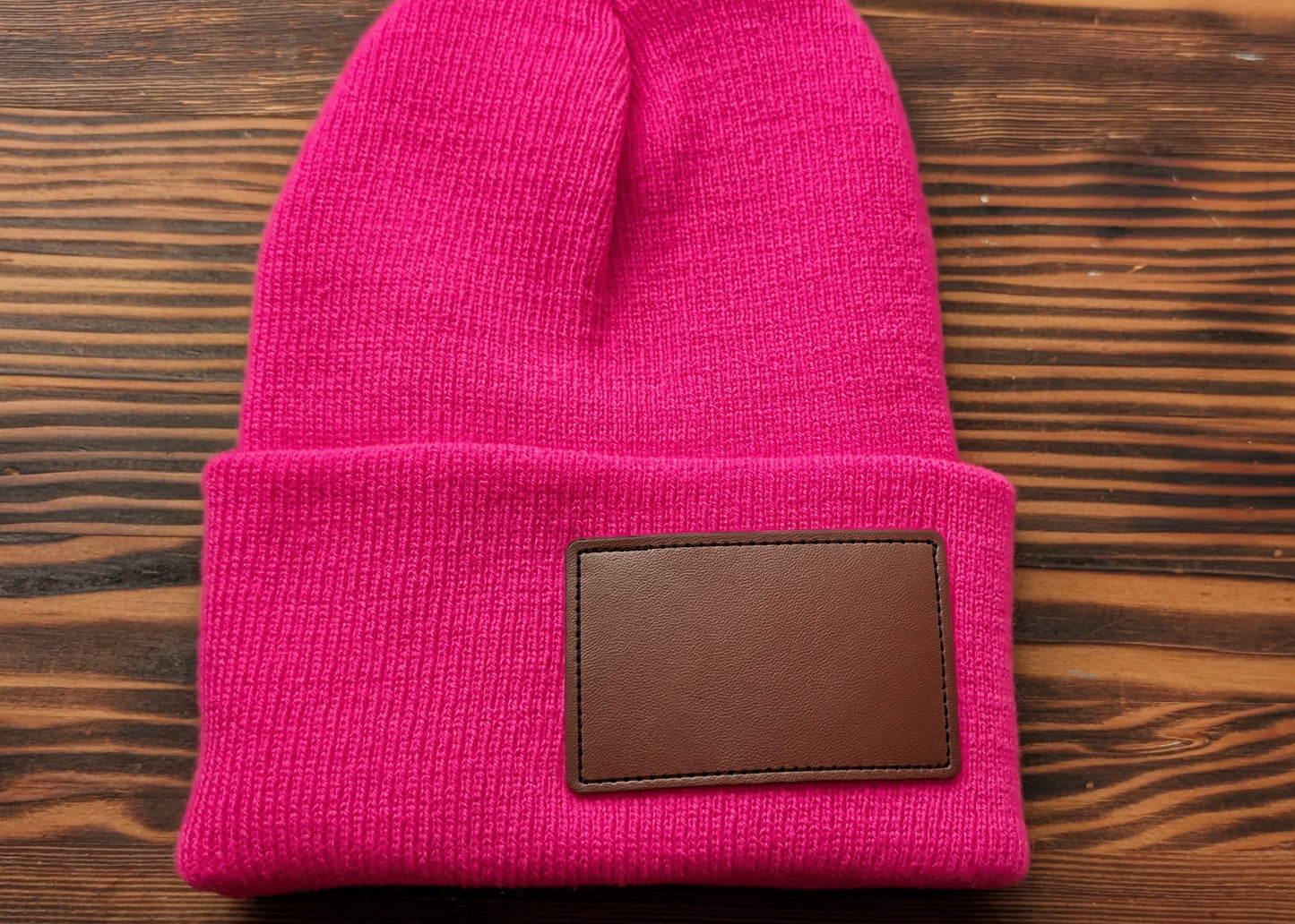 Tuque en tricot /cuir
