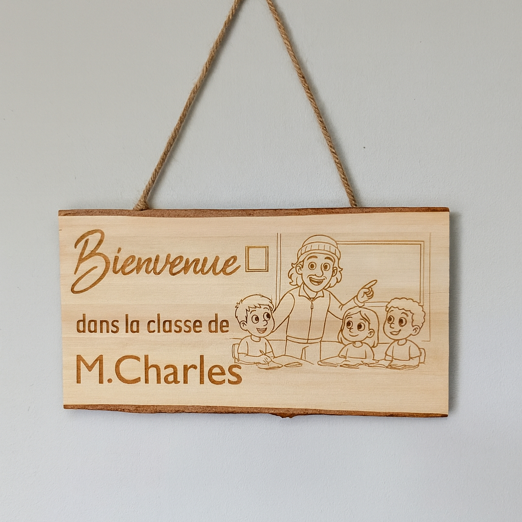Plaque de bois personnalisée