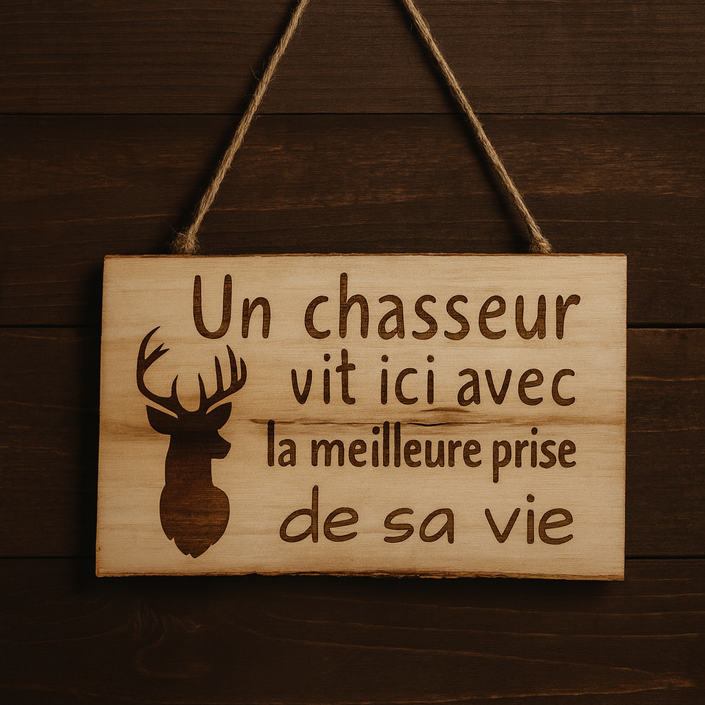 Plaque de bois personnalisée