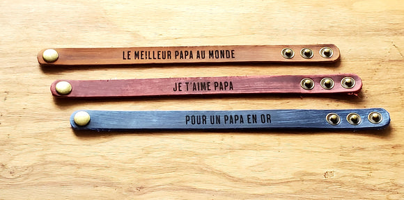 Bracelet cuir personnalisé