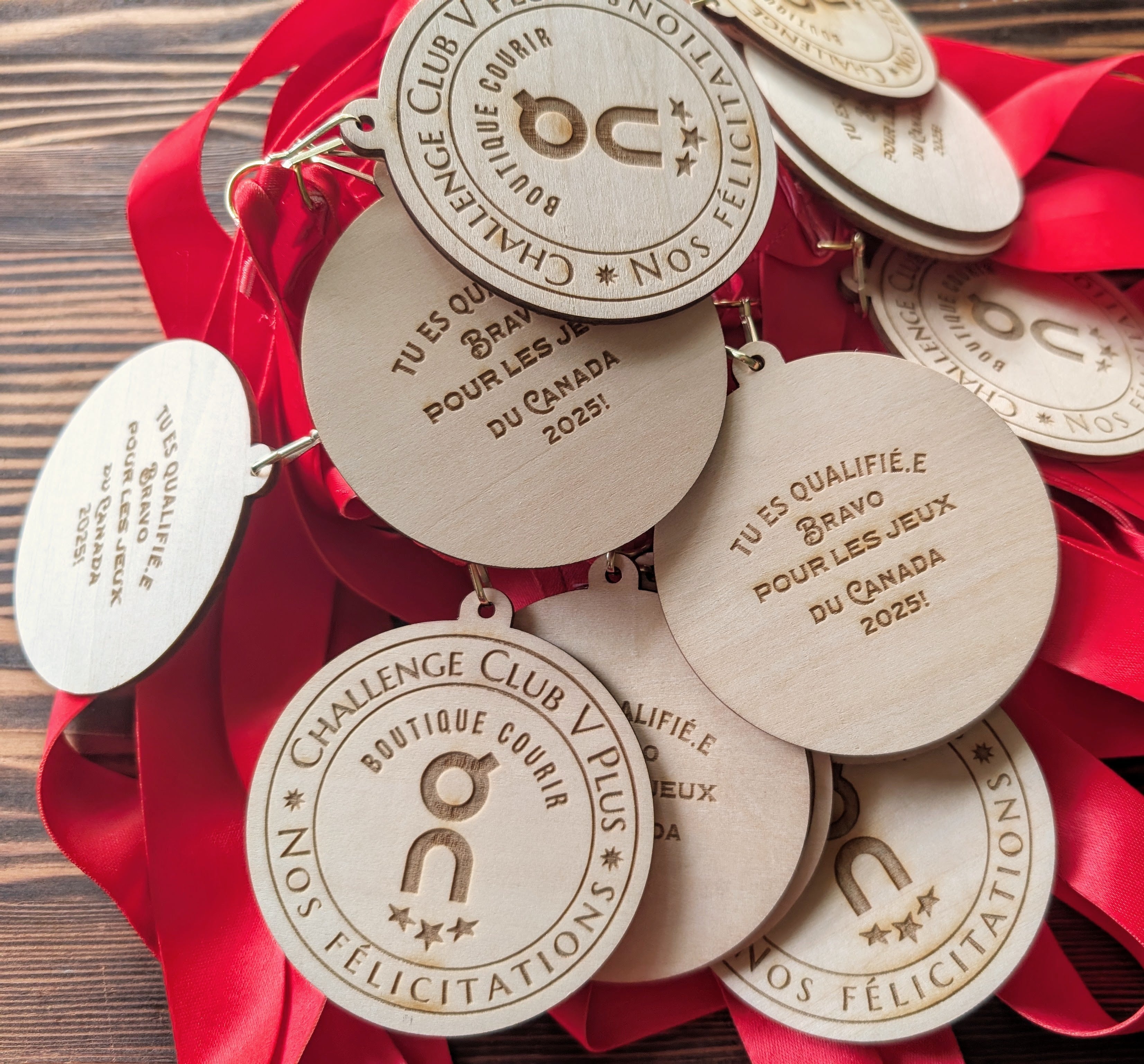 Médaille en bois