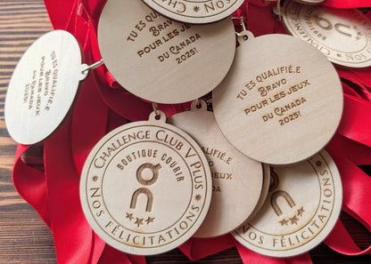 Médaille en bois