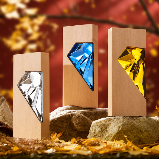 Trophée en bois et crystal