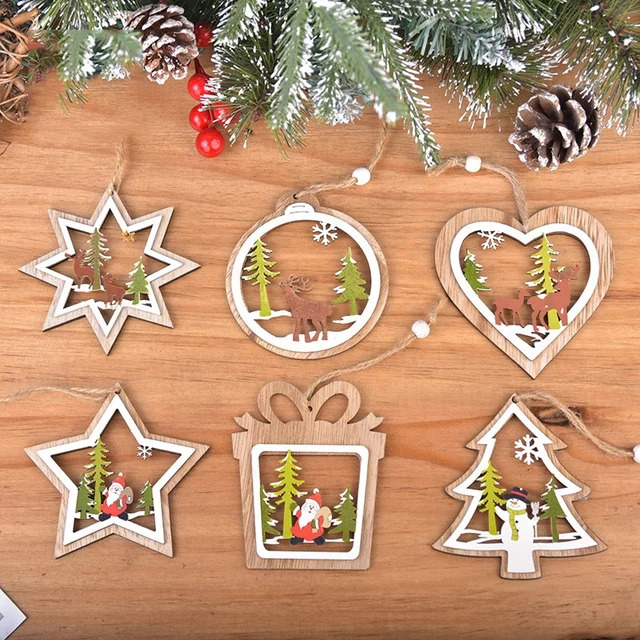 Ornements de Noël en bois