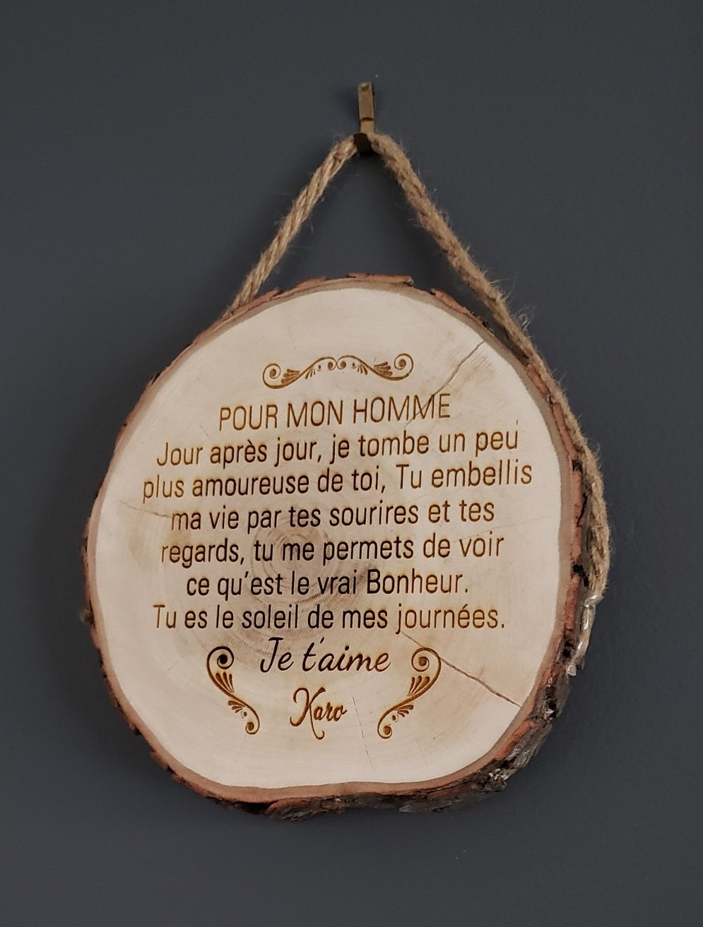 Rondin personnalisé