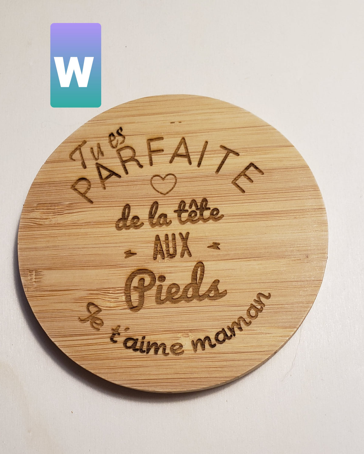 Chargeur sans fil en bamboo