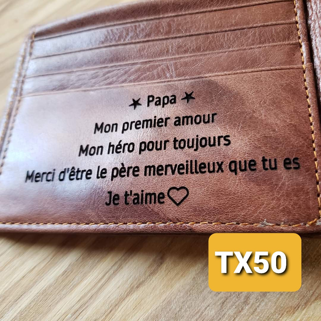 Portefeuille en cuir ANC