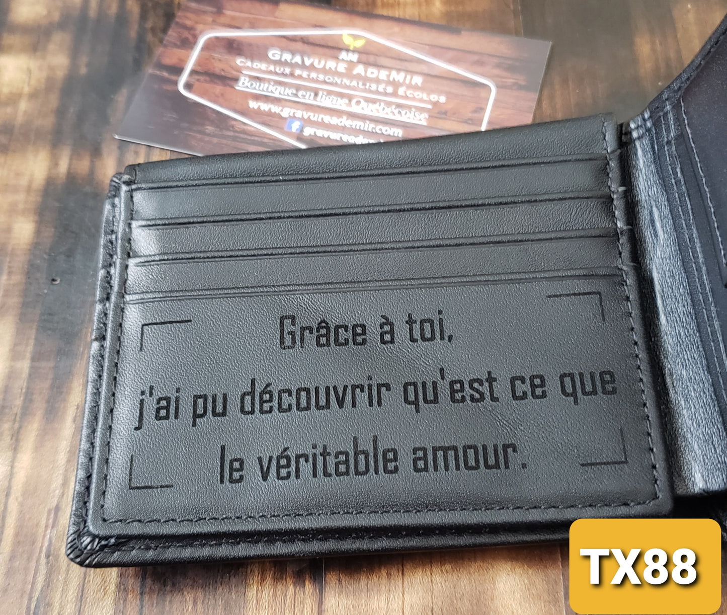 Portefeuille en cuir ANC