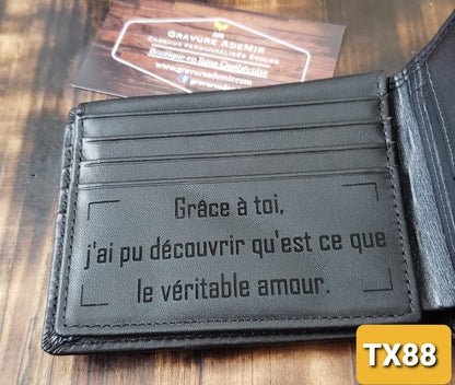 Portefeuille en cuir ANC