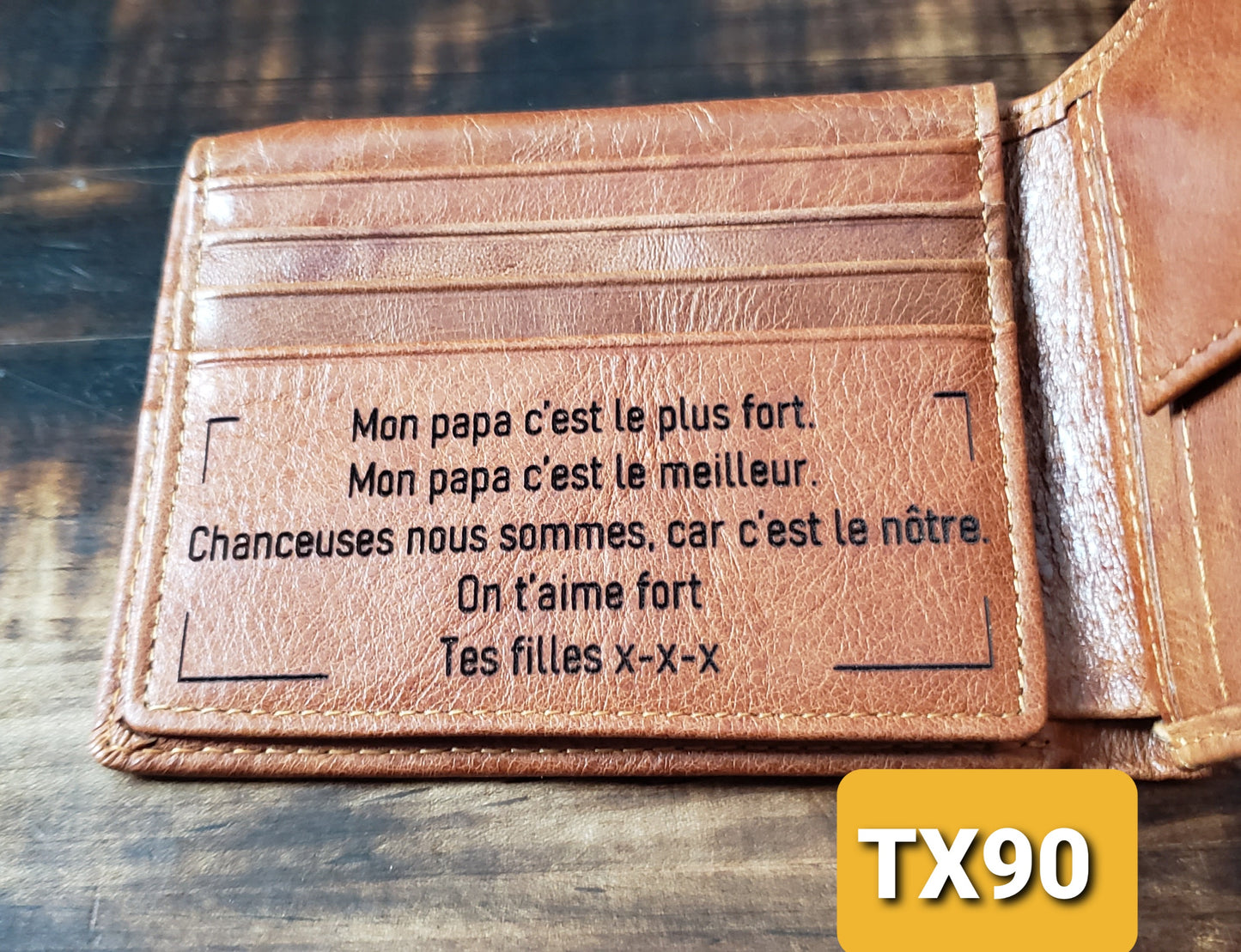 Portefeuille en cuir ANC
