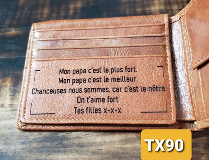 Portefeuille en cuir ANC
