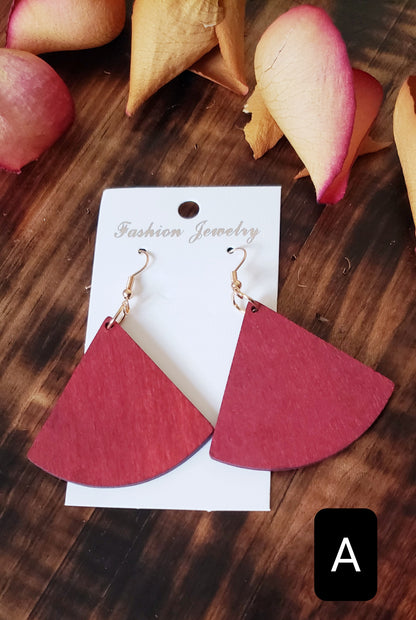 Boucles d'oreilles en bois