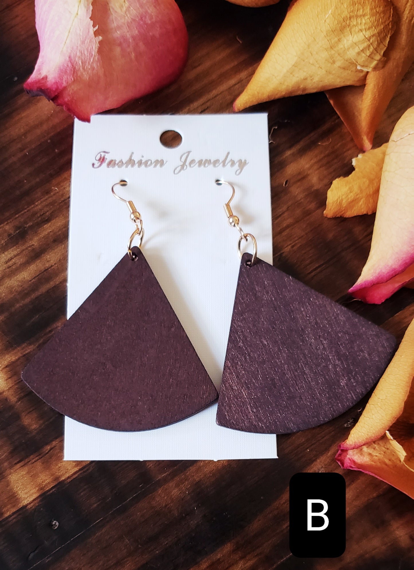 Boucles d'oreilles en bois