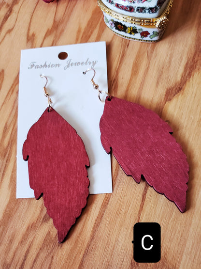 Boucles d'oreilles en bois