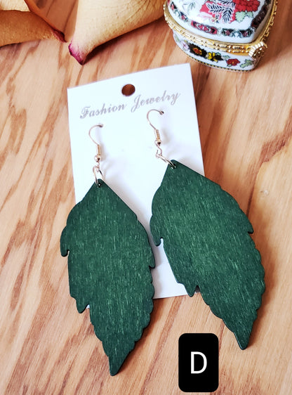 Boucles d'oreilles en bois