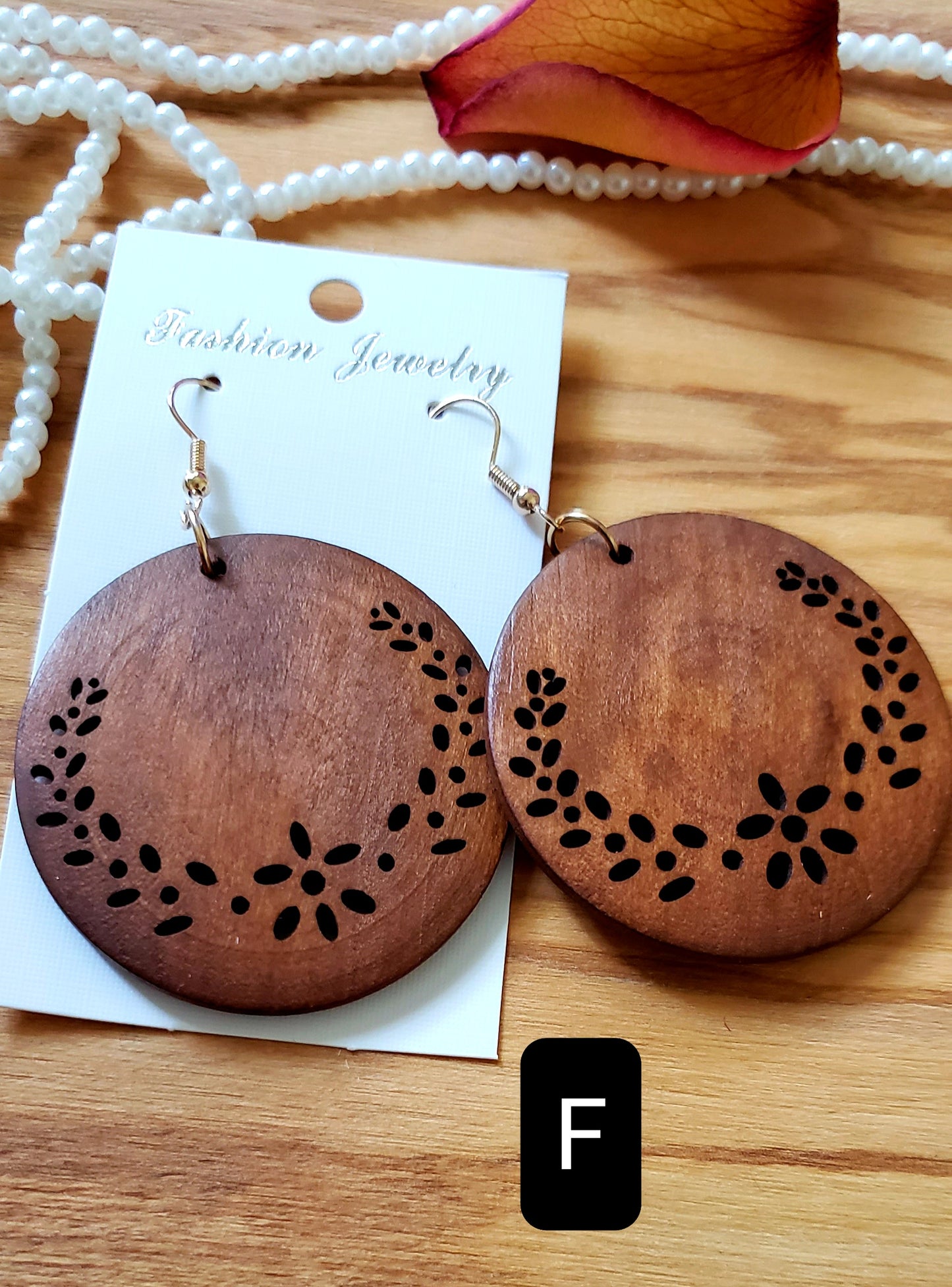 Boucles d'oreilles en bois
