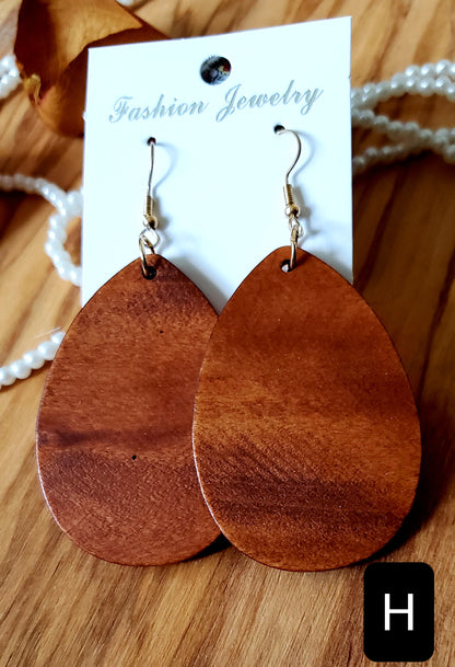 Boucles d'oreilles en bois