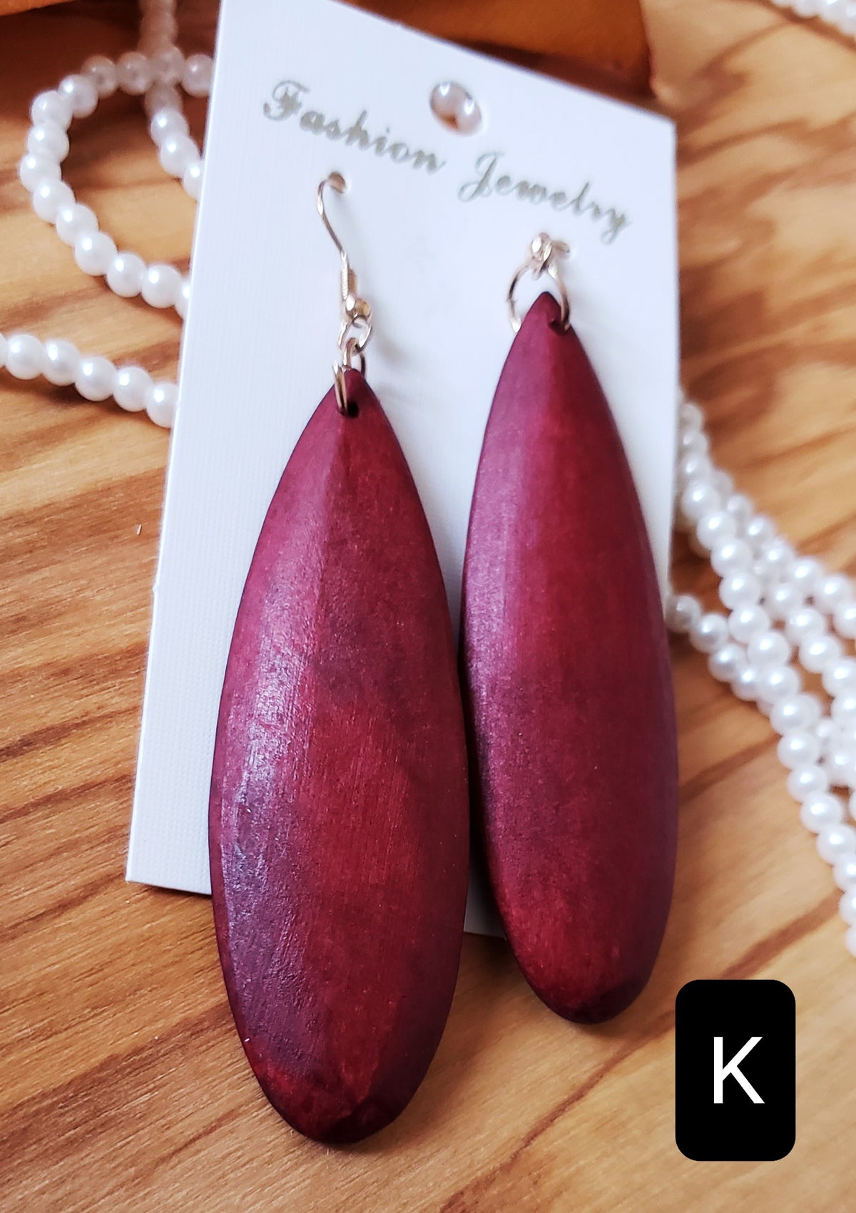 Boucles d'oreilles en bois