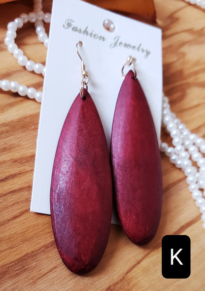 Boucles d'oreilles en bois