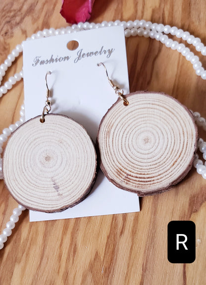 Boucles d'oreilles en bois