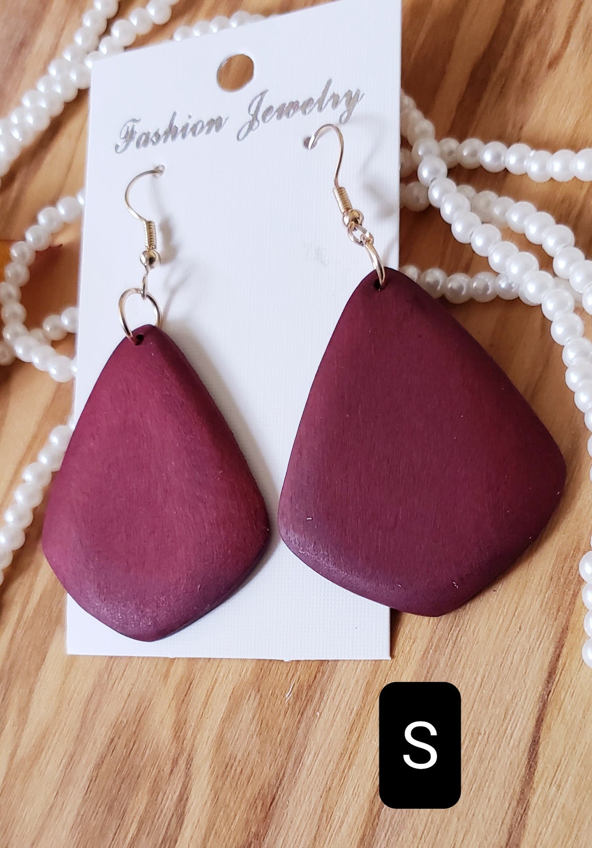 Boucles d'oreilles en bois