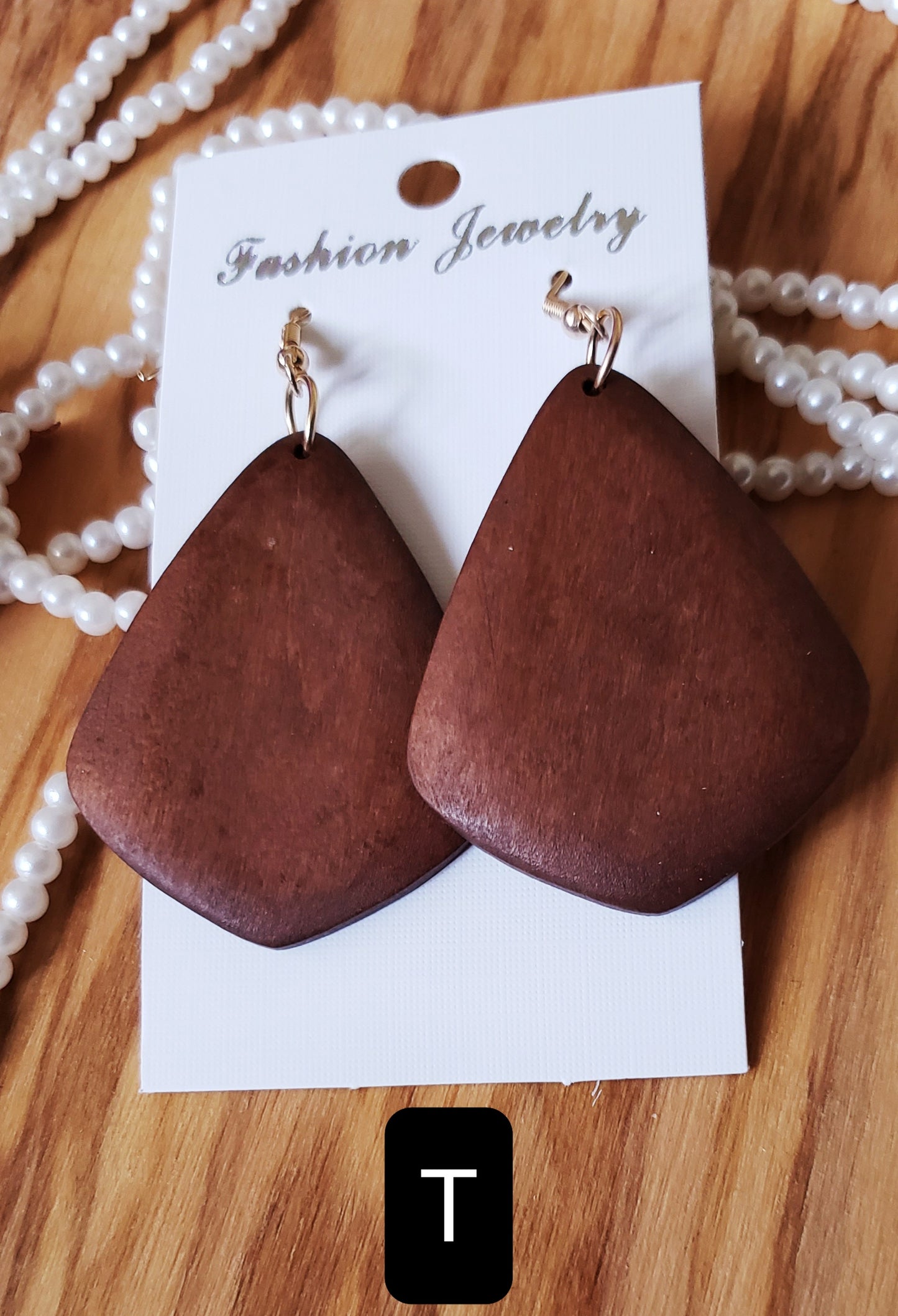 Boucles d'oreilles en bois